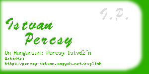 istvan percsy business card